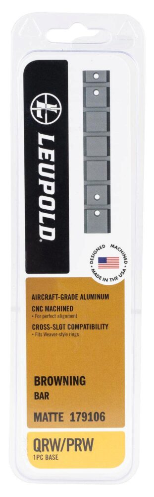 Leupold 179106 QRW Cross-Slot Base Matte Black Browning BAR