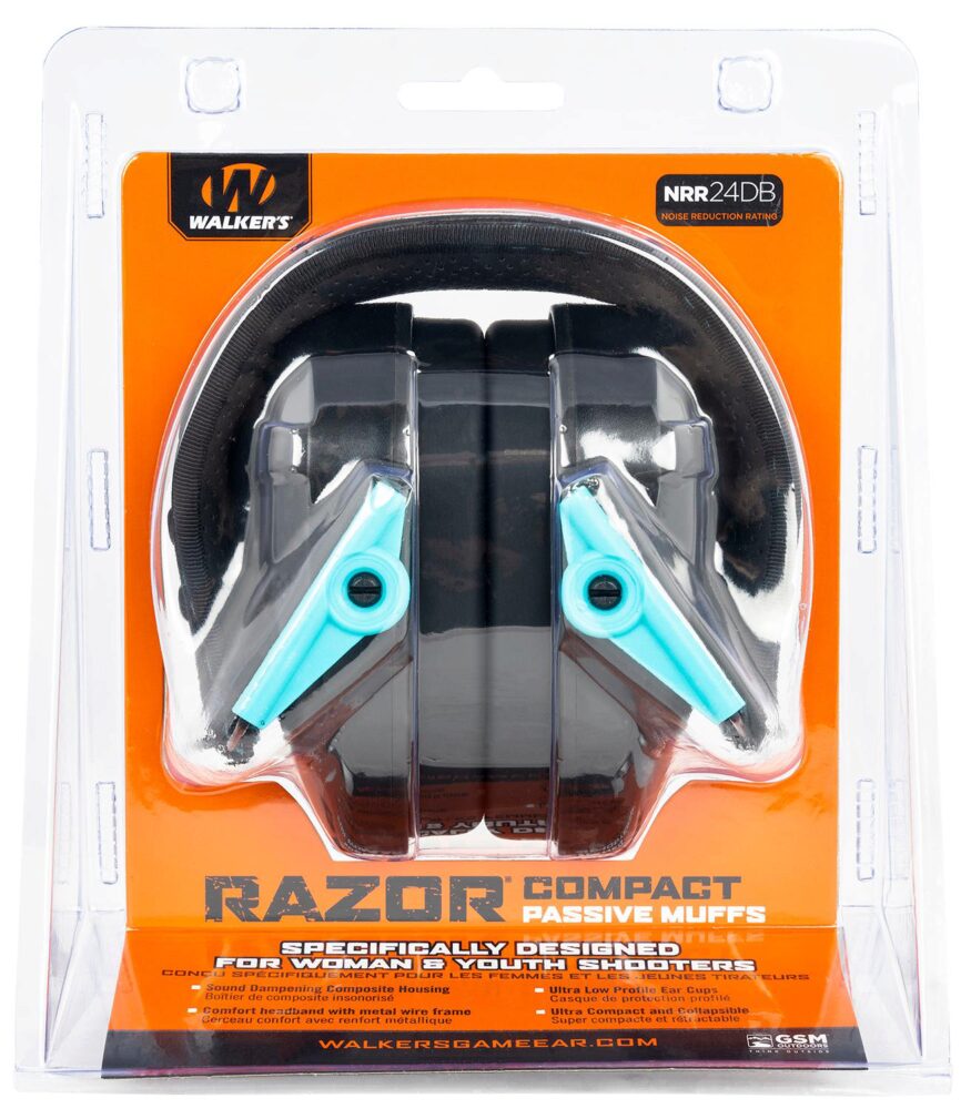 Walker's GWPCRPASTL Razor Compact Passive Muff 24 dB Over the Hea