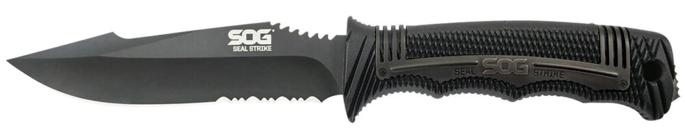 S.O.G SOGSS1003CP Seal Strike 4.90 Fixed Clip Point Part Serrated
