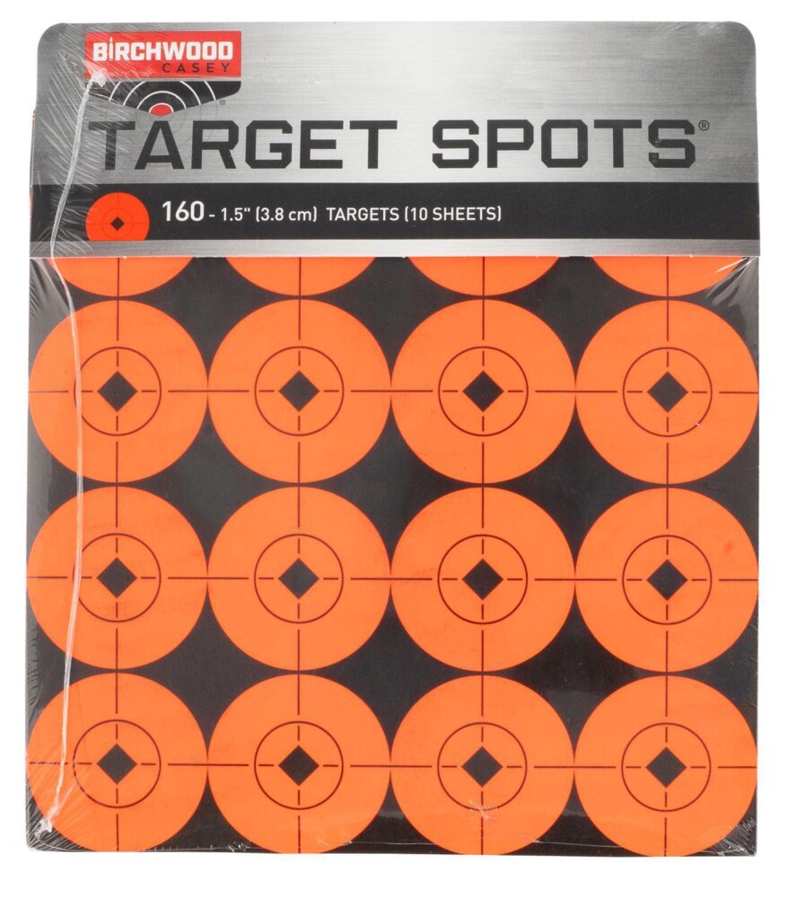 Birchwood Casey 33904 Target Spots  Self-Adhesive Paper Black/Ora