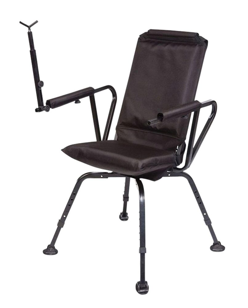 BenchMaster BMSSSC Sniper Seat 360 Shooting Chair Black Steel Leg