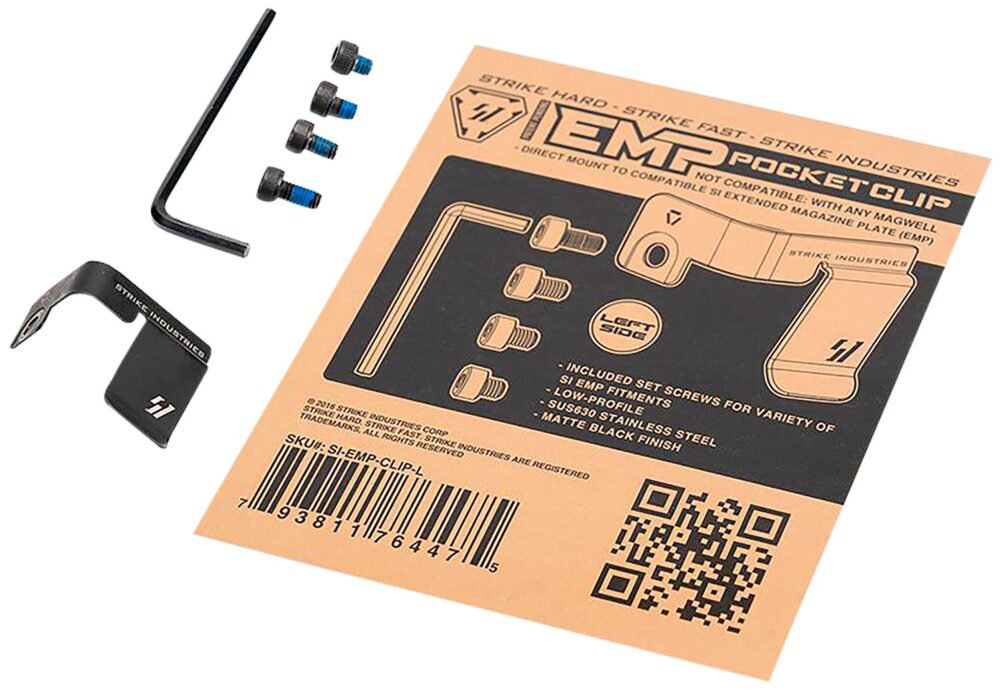 Strike Industries EMPCLIPL Magazine Pocket Clip  Stainless Steel