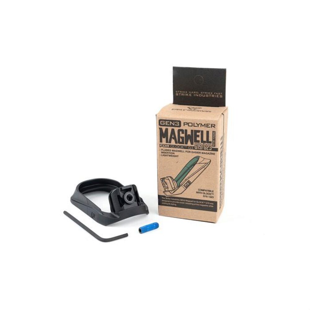 Strike Industries G3MAGWELL19 Flared Magwell  Black Polymer for G