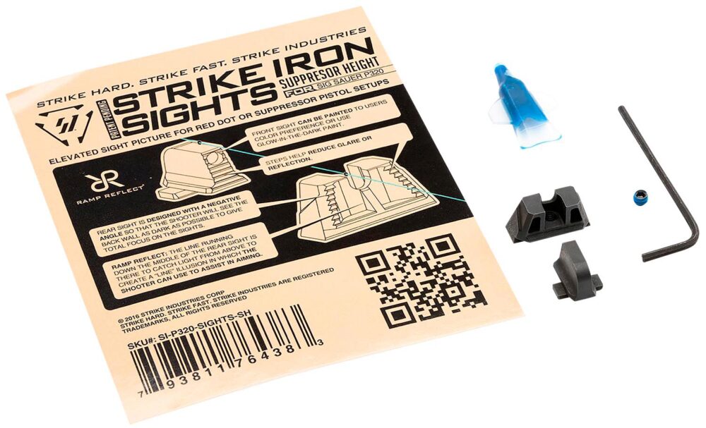 Strike Industries P320SIGHTSSH Strike Iron Sights-Suppressor Heig