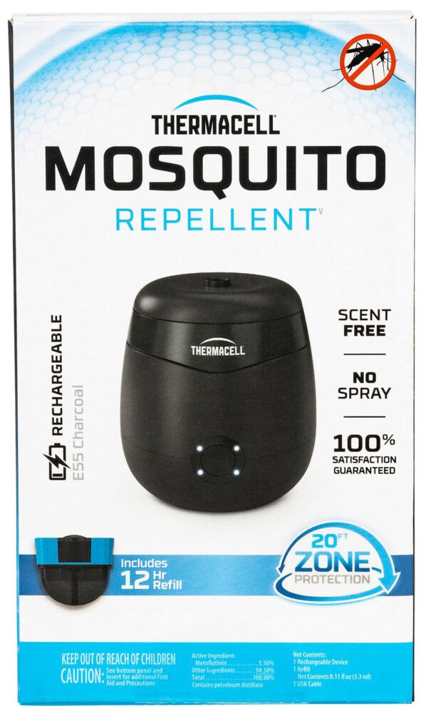 Thermacell E55X E-Series Rechargeable Repeller Charcoal Gray Effe