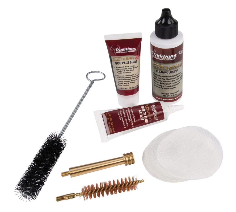 Traditions A3960 EZ Clean 2 Muzzleloader Cleaning Kit 50 Cal 7 Pi