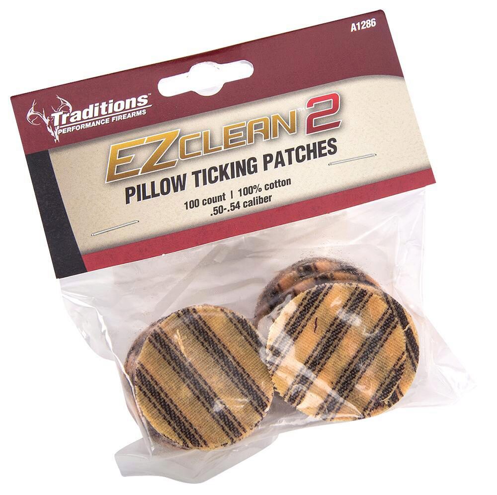 Traditions A1286 EZ Clean 2 Pillow Ticking Patches .50 .54 Cal Co