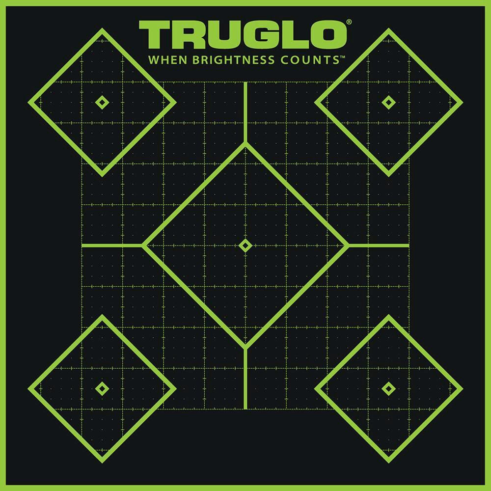 TruGlo TG14A6 Tru-See 5- Diamond Target Black/Green Self-Adhesive