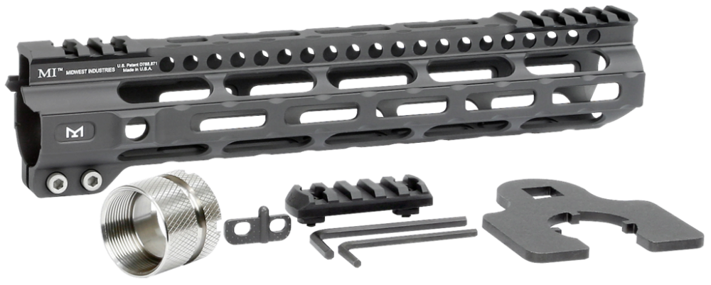Midwest Industries MIULW105 Ultralight  AR-15 Black Hardcoat Anod