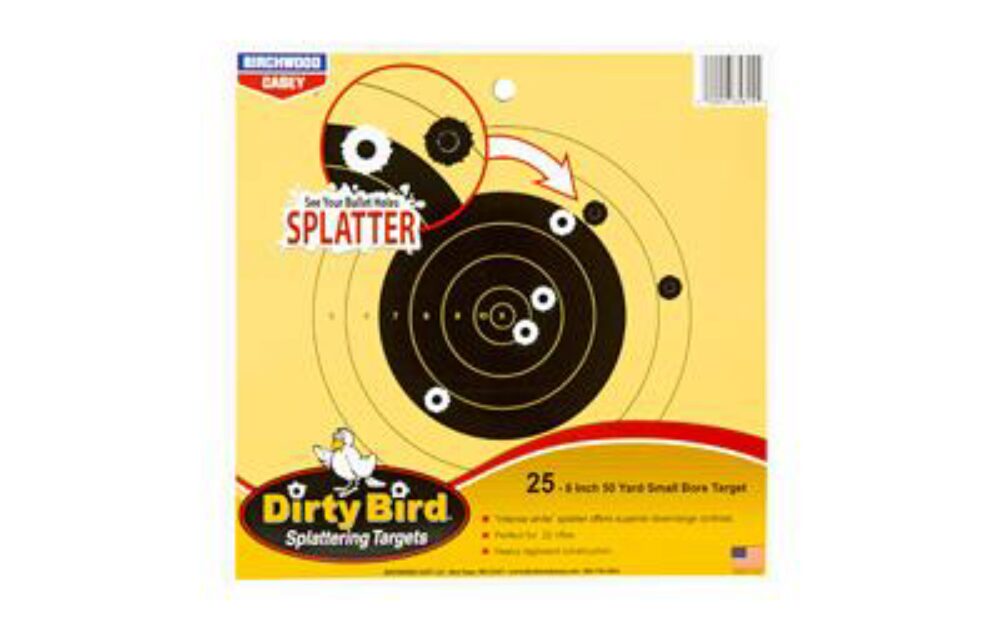 Birchwood Casey 35815 Dirty Bird  8 Bullseye Tagboard Hanging 50