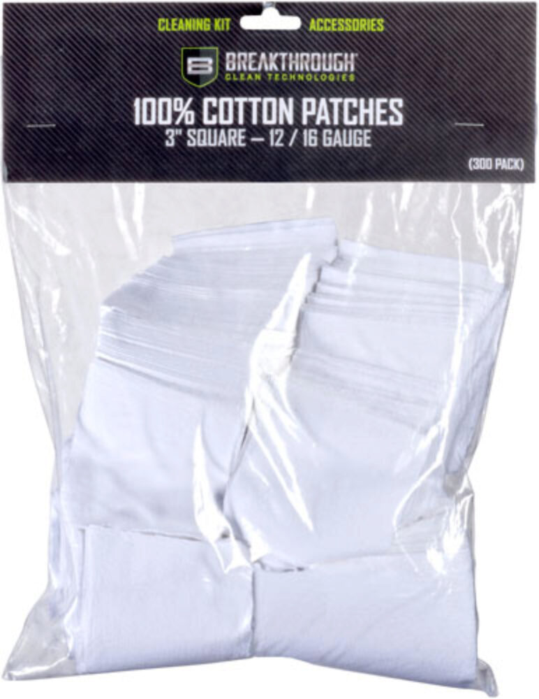 Breakthrough Clean BTCPS350 Square Cleaning Patches  100% Cotton