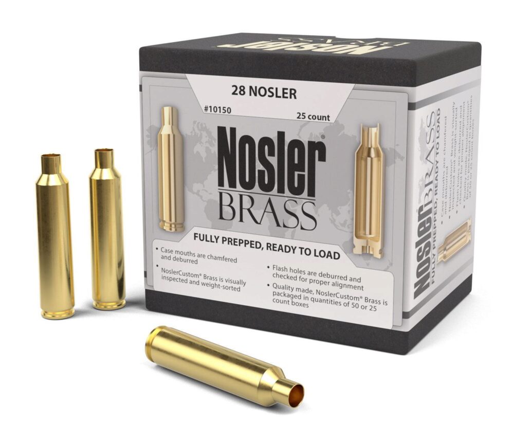 Nosler 10150 Premium Brass Unprimed Cases 28 Nosler Rifle Brass/