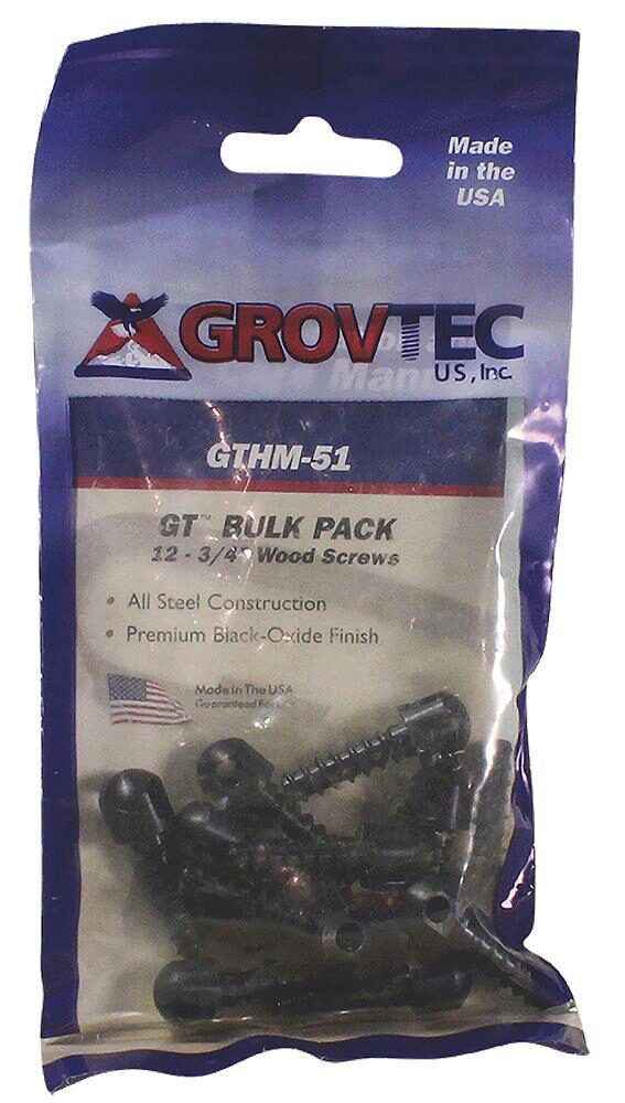 GrovTec US Inc GTHM60 Wood Screw  Swivel Studs 0.5 12-Pack Black