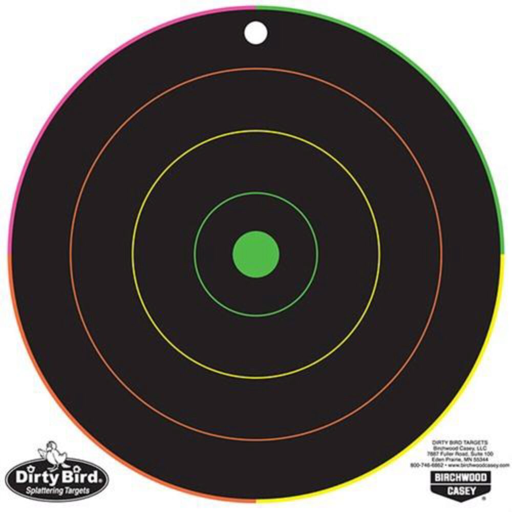 Birchwood Casey 35820 Dirty Bird  8 Bullseye Tagboard Hanging Pis