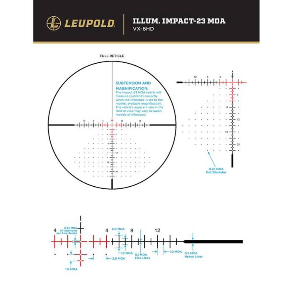 VX-6HD 4-24X52MM SFP ILLUMINATED RIFLE SCOPE