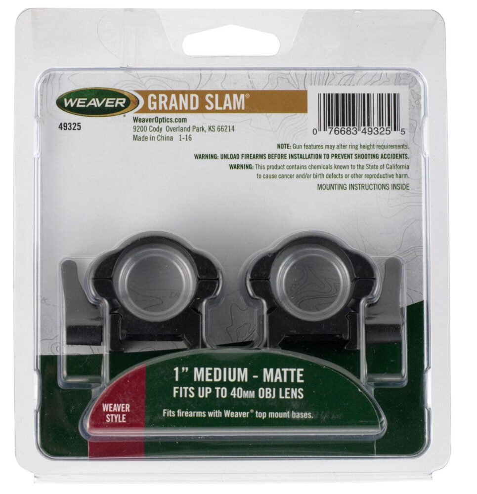 Weaver Mounts 49335 Lever Lok  Matte Black 30mm High