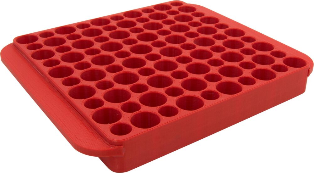 Hornady 480042 Magnum Reloading Block Red Multi Caliber Plastic 5