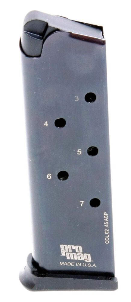 ProMag COL02 Standard  7rd 45 ACP Fits 1911 Government Blued Stee
