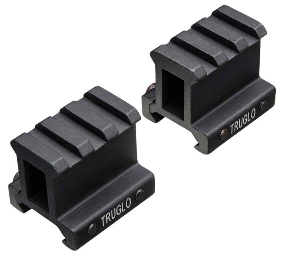 TruGlo TG8992B Picatinny Riser Mount  Matte Black Anodized
