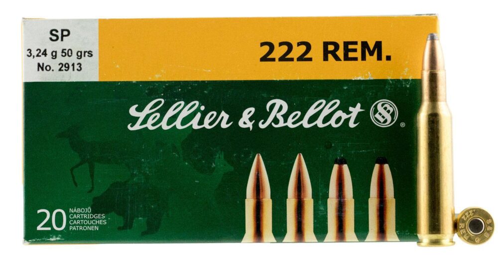 Sellier & Bellot SB222A Rifle  222 Rem 50 gr Soft Point 20 Per Bo