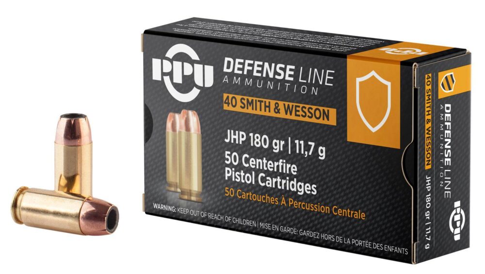 PPU PPD40 Defense  40 S&W 180 gr Jacket Hollow Point 50 Per Box/