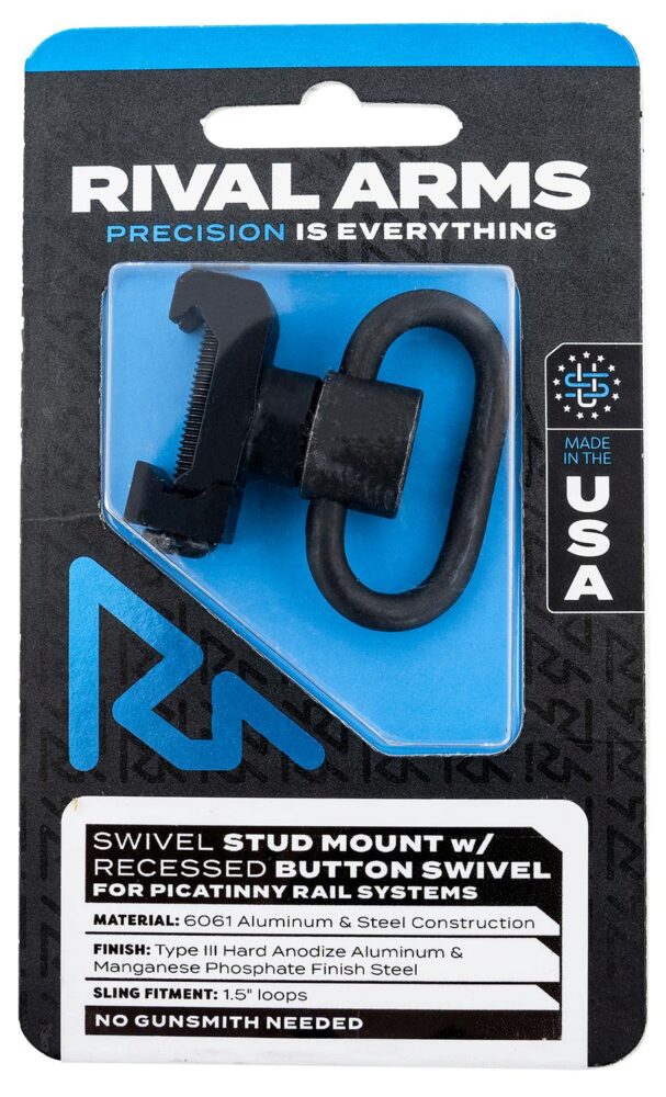 Rival Arms RARA92P2A Swivel Stud Mount  Black Manganese Phosphate