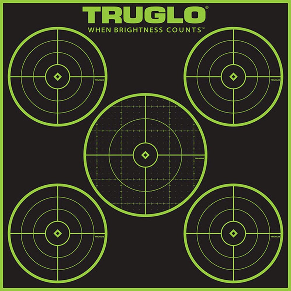 TruGlo TG11A12 Tru-See 5-Bull Target Black/Green Self-Adhesive He