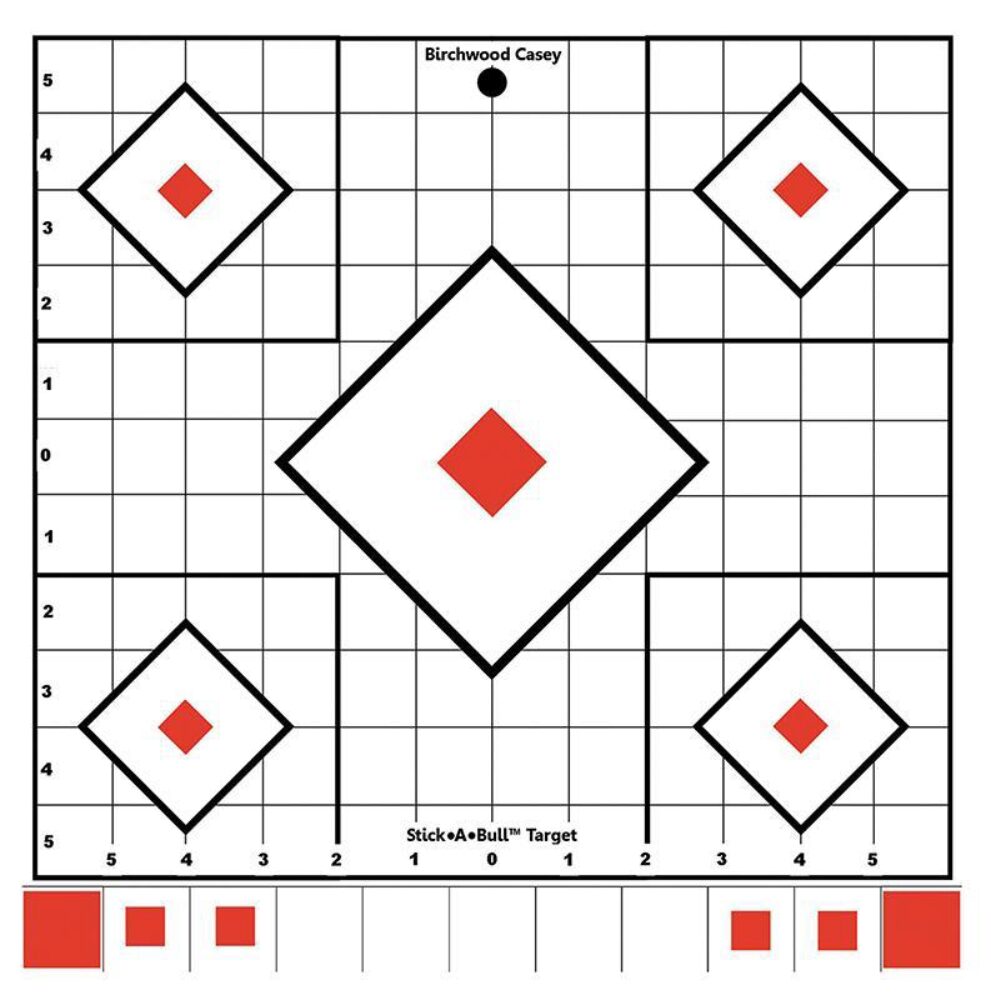 Birchwood Casey 33922 Stick-A-Bull Sight-In Self-Adhesive Paper W