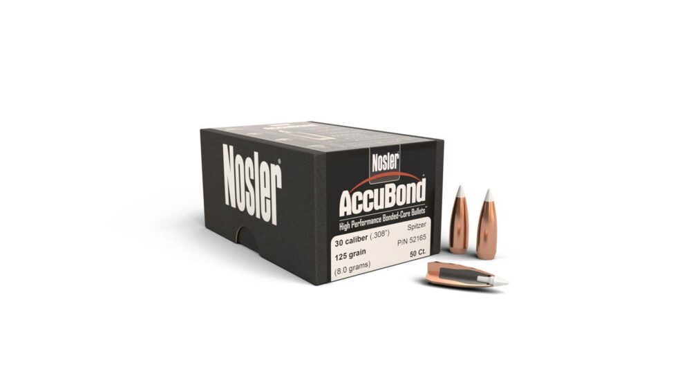Nosler 52165 AccuBond  30 Cal .308 125 gr Spitzer Point/ 50 Per B