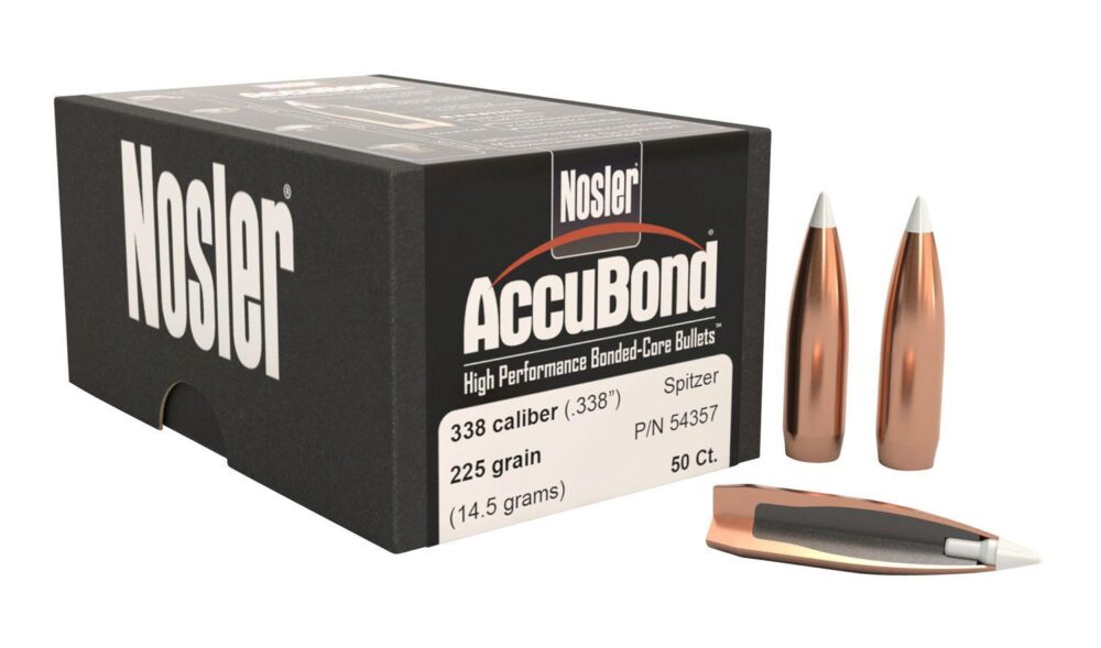 Nosler 54357 AccuBond  338 Cal .338 225 gr Spitzer Point/ 50 Per
