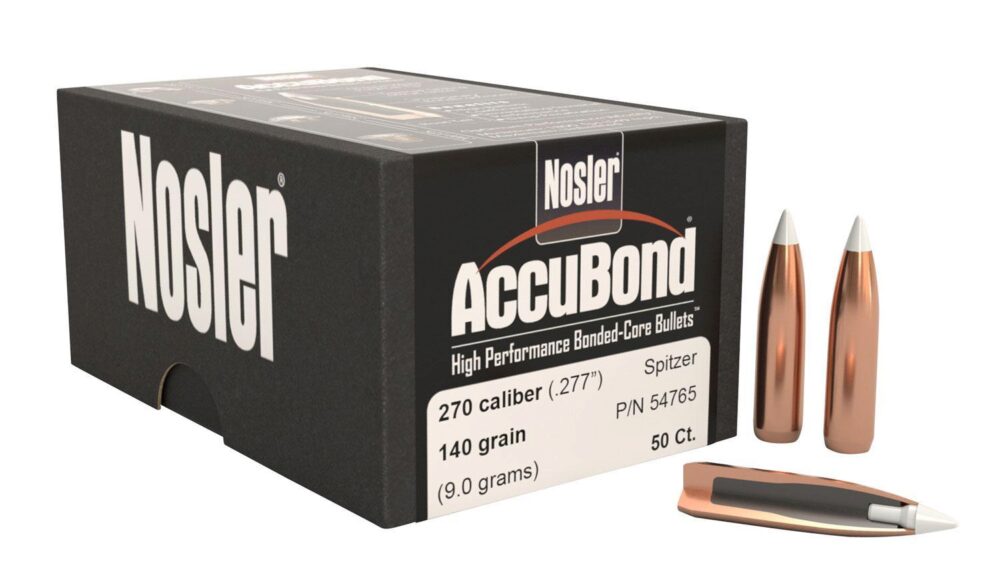 Nosler 54765 AccuBond  270 Win .277 140 gr Spitzer Point/ 50 Per
