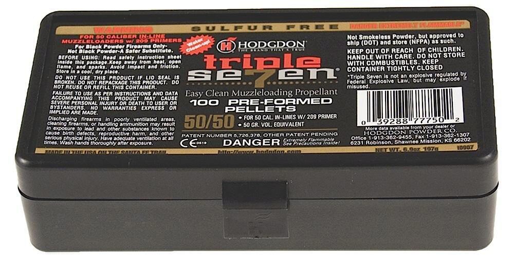 Hodgdon T75030 Triple Seven Pellets 50 Cal 30 Grain 100 Box/12 Ca
