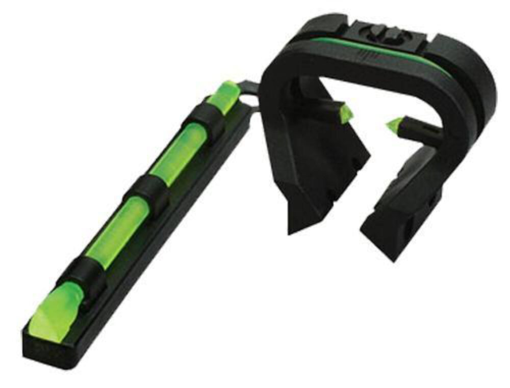 HiViz TT1001 Tri-Viz Turkey/Deer Sight Set  Black | Green Fiber O