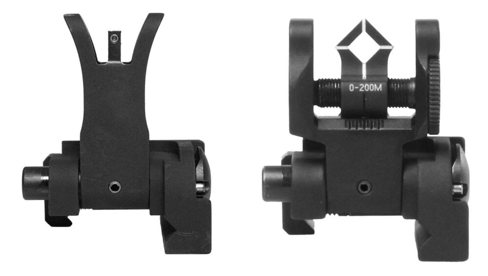 Troy Ind SSIGMCMSSBT00 Micro BattleSight Set M4 Front & Dioptic R