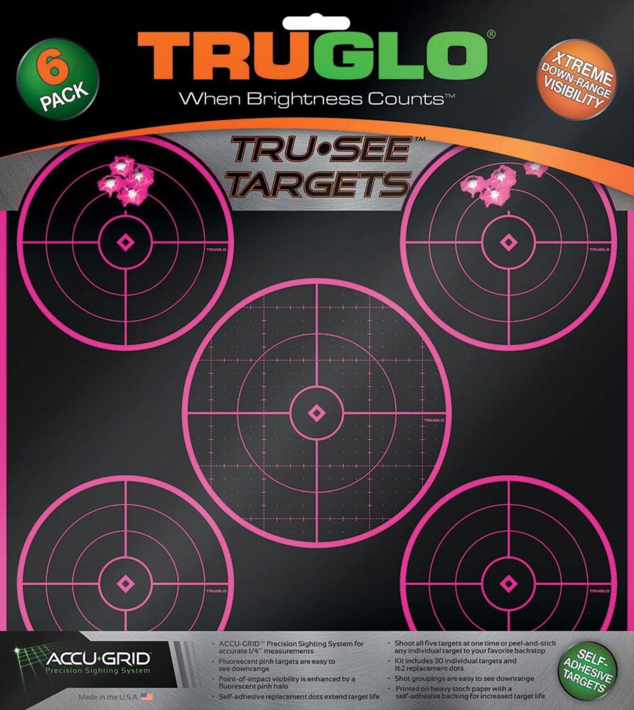 TruGlo TG11P6 Tru-See Splatter Target Black/Pink Self-Adhesive He
