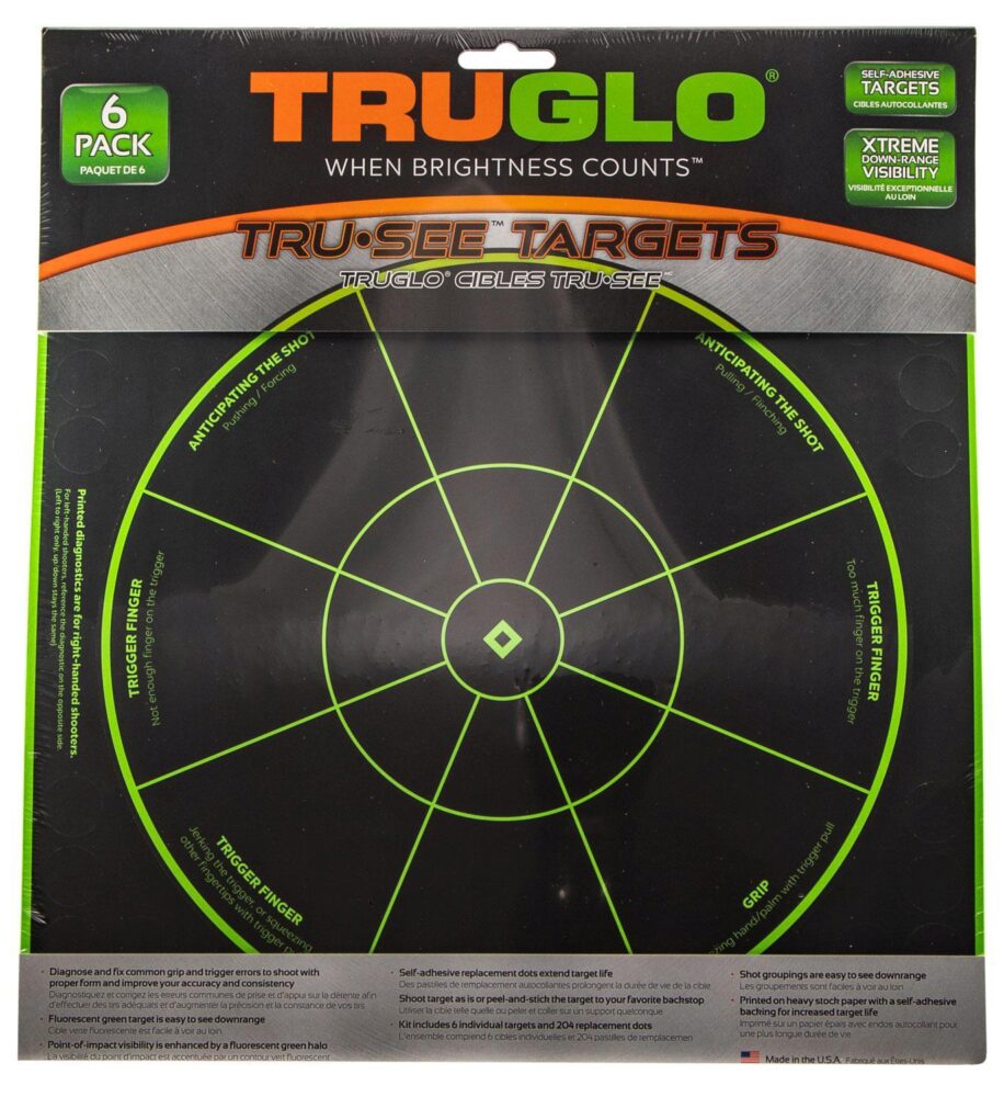 TruGlo TG15A6 Tru-See Handgun Diagnostic Self-Adhesive Paper Univ