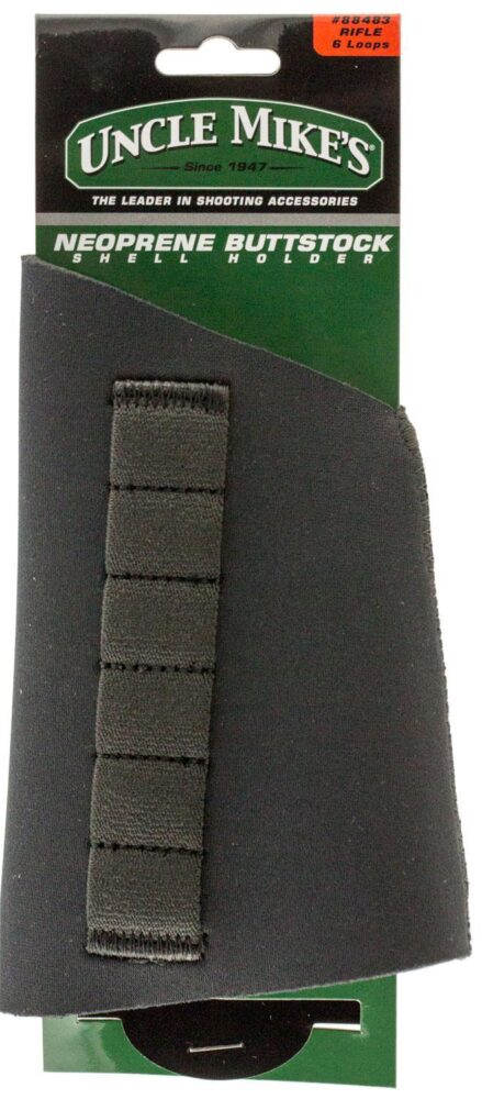 Uncle Mike's 88483 Buttstock Shell Holder  Neoprene with Black Fi