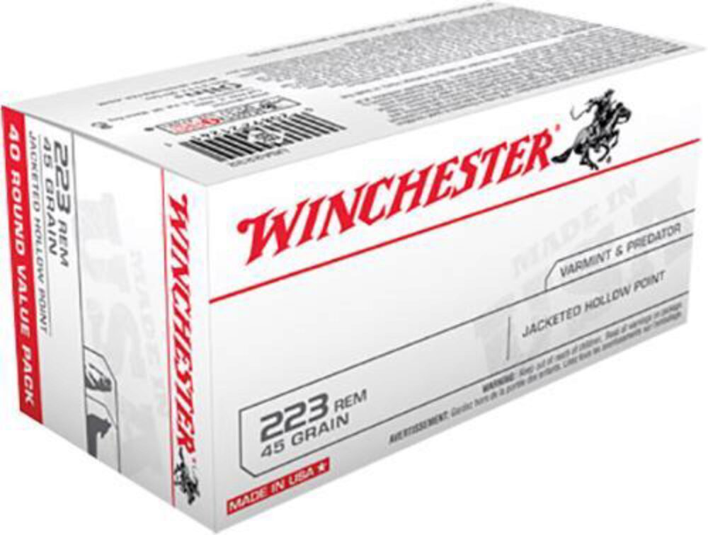 Winchester Ammo USA2232 USA  223 Rem 45 gr Jacket Hollow Point 40