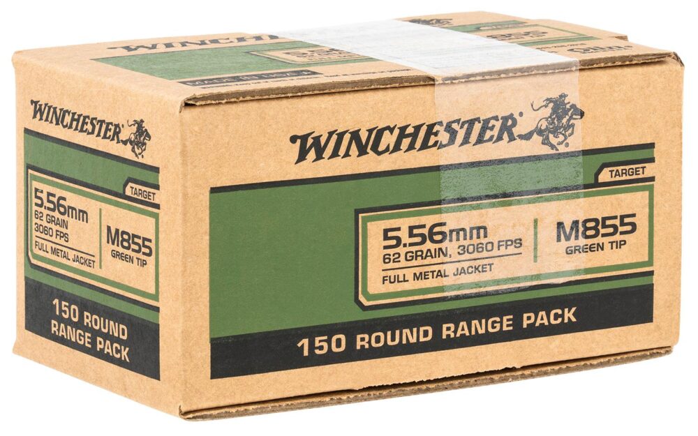 Winchester Ammo WM855150 USA M855 Green Tip 5.56x45mm NATO 62 gr