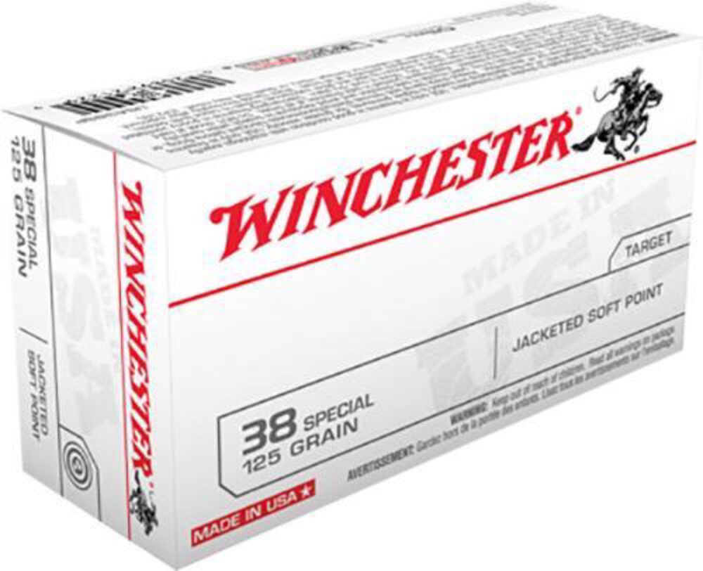 Winchester Ammo USA38SP USA  38 Special 125 gr Jacketed Soft Poin