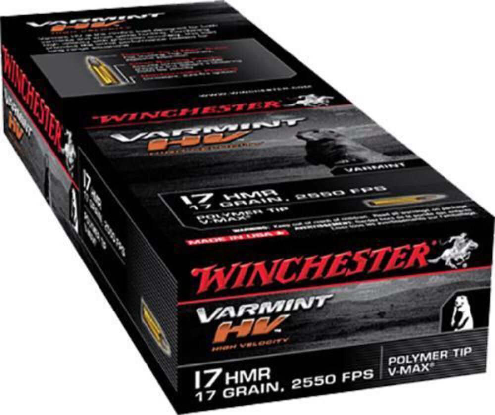 Winchester Ammo S17HMR1 Varmint HV  17 HMR 17 gr Hornady V Max 50