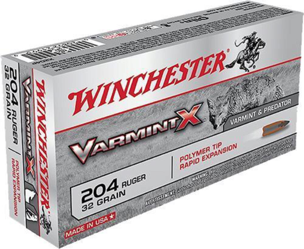 Winchester Ammo X204P Varmint X  204 Ruger 32 gr Polymer Tip Rapi