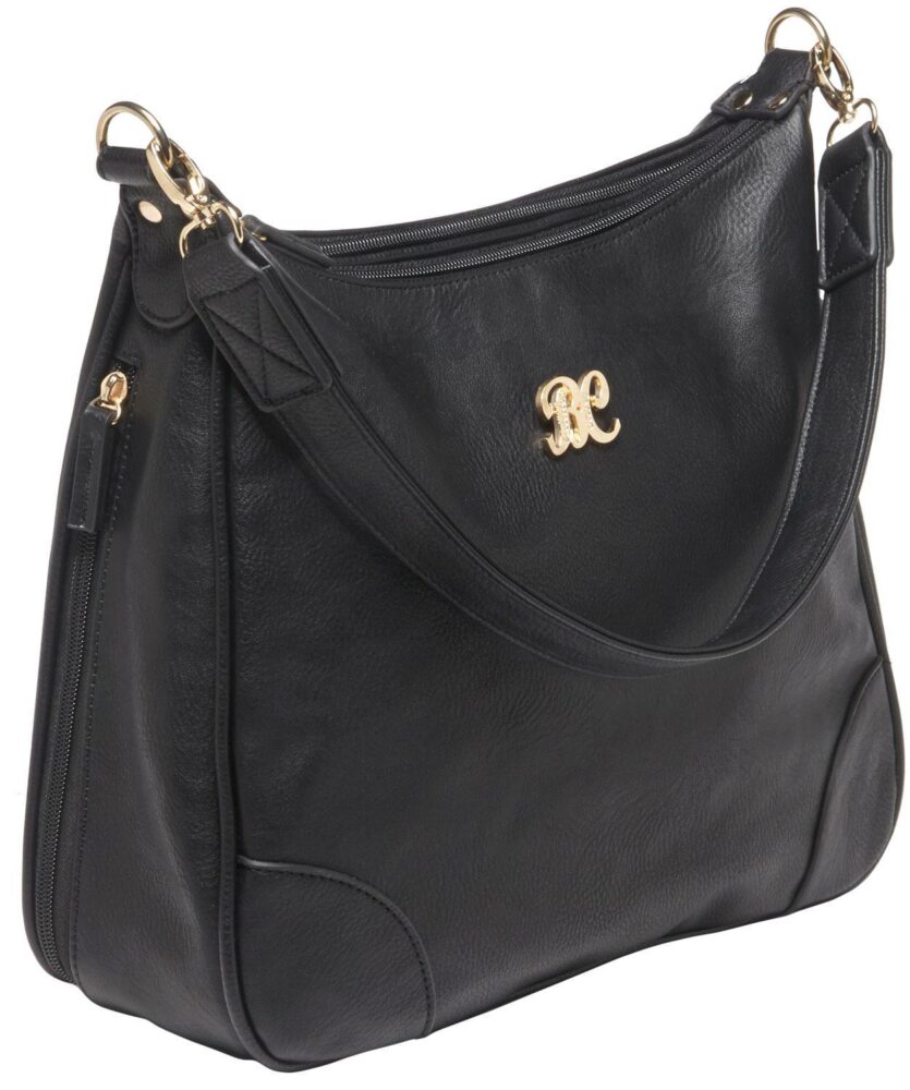 Bulldog BDP010 Hobo Purse w/Holster Black Leather for Most Small