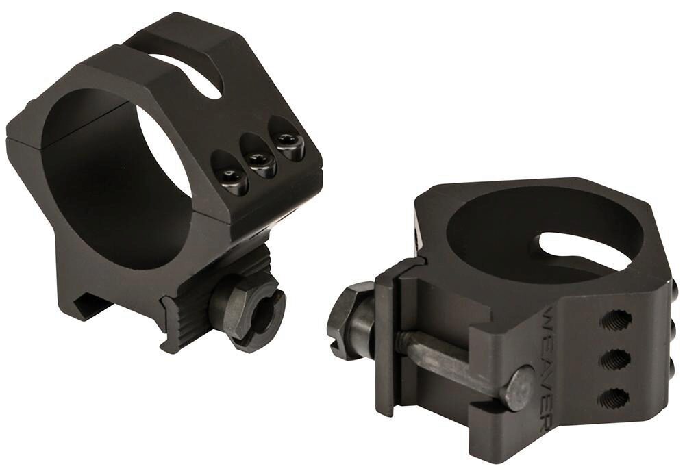 Weaver Mounts 99682 Six-Hole Picatinny Rings  Matte Black 34mm Lo