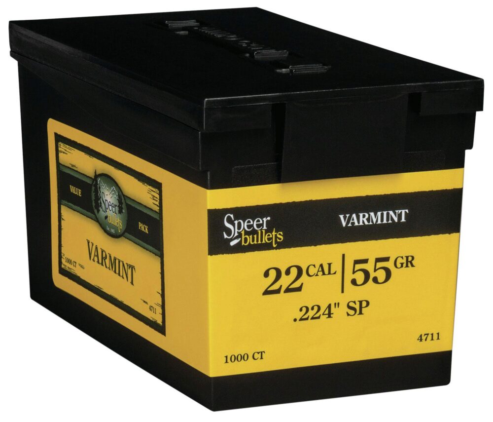 Speer Bullets 4711 Varmint Rifle 22 Caliber .224 55 GR Soft Point
