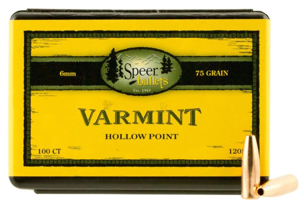 Speer 1205 Varmint  6mm .243 75 gr Jacket Hollow Point 100 Per Bo