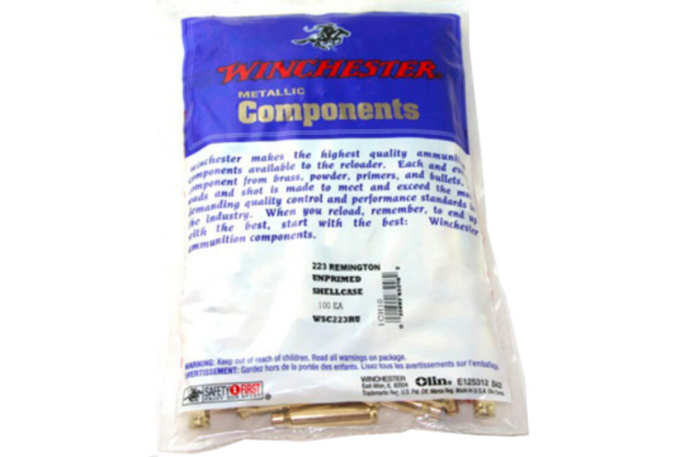 Winchester Ammo WSC223RU Unprimed Cases  223 Rem Rifle Brass/ 100