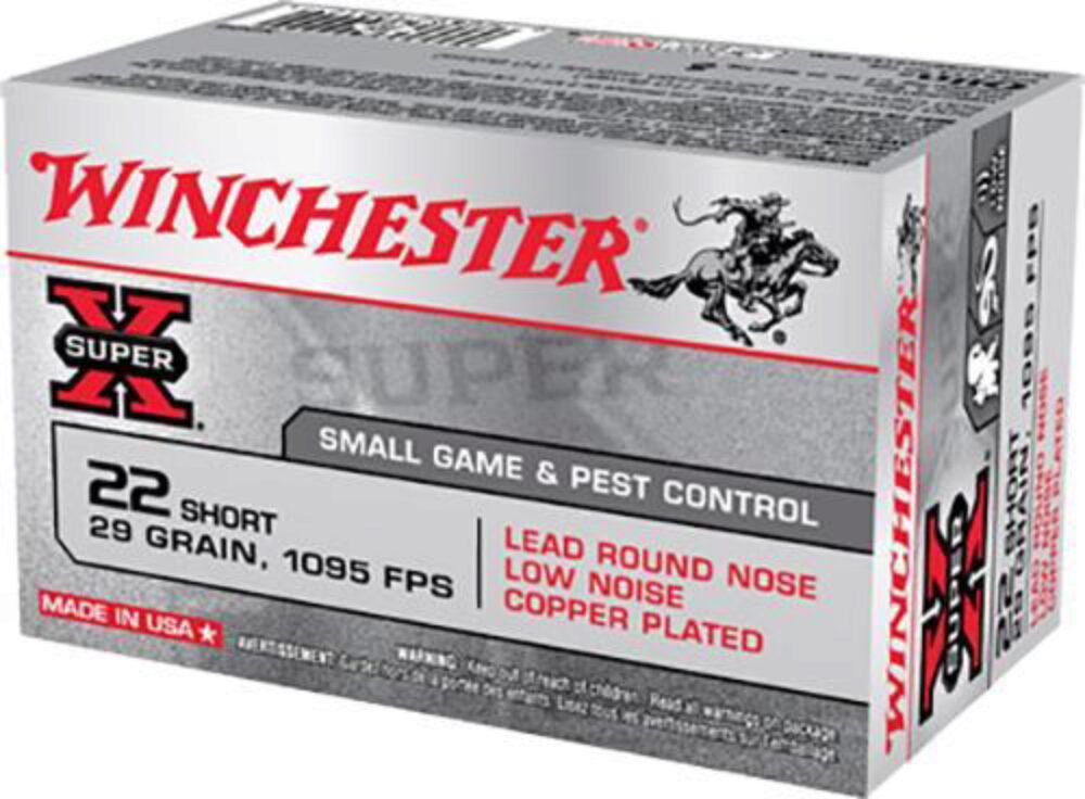 Winchester Ammo X22S Super X  22 Short 29 gr Lead Round Nose Low