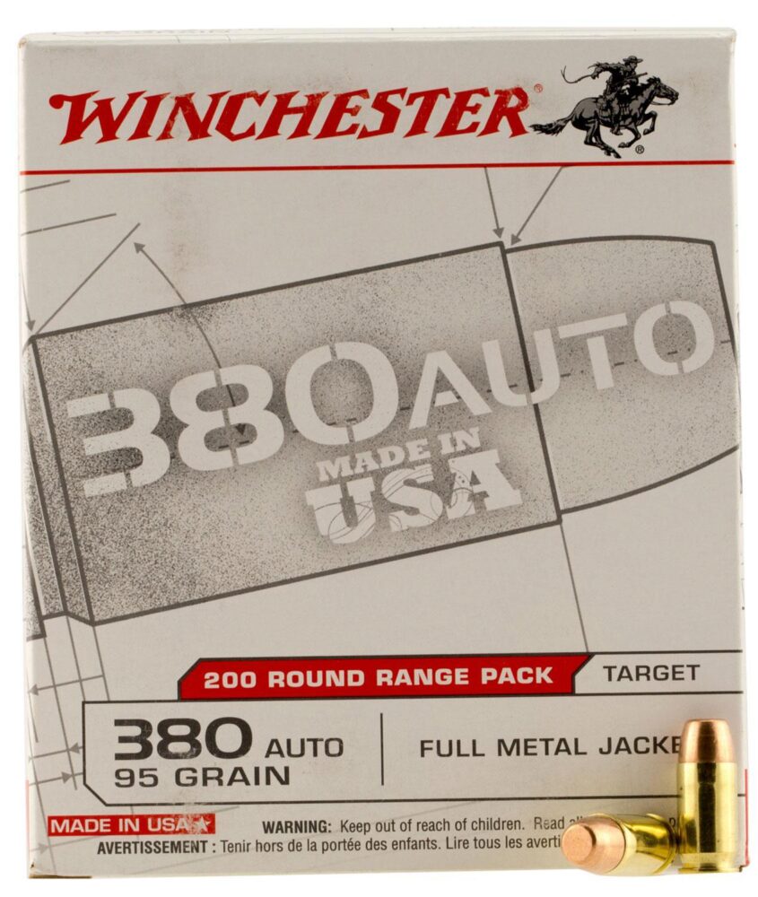 Winchester Ammo USA380W USA  380 ACP 95 gr Full Metal Jacket 200