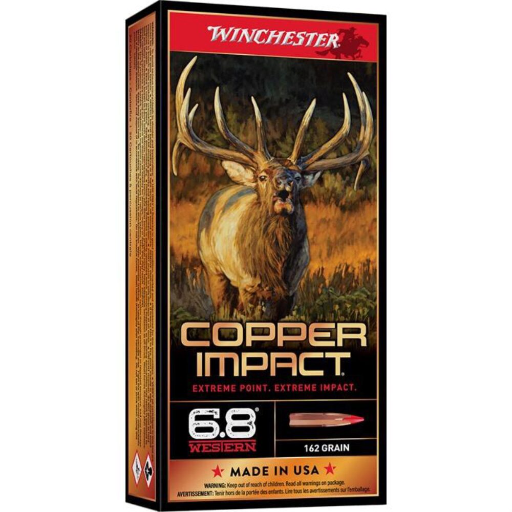 Winchester Ammo X68WCLF Copper Impact  6.8 Western 162 gr Copper